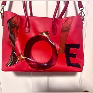 ❤️ LOVE Faux Leather Tote Bag ❤️